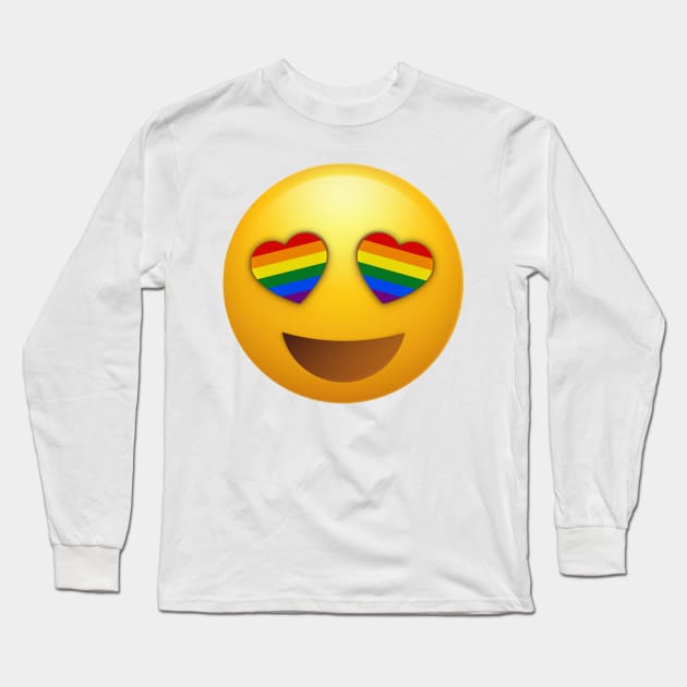 GAY HEART EYES EMOJI Long Sleeve T-Shirt by pikafelix